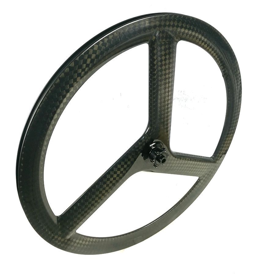 [BKZ3] Carbon Tri Spoke Wheels 700C Clincher 3 Spoke Wheel BIKEDOC