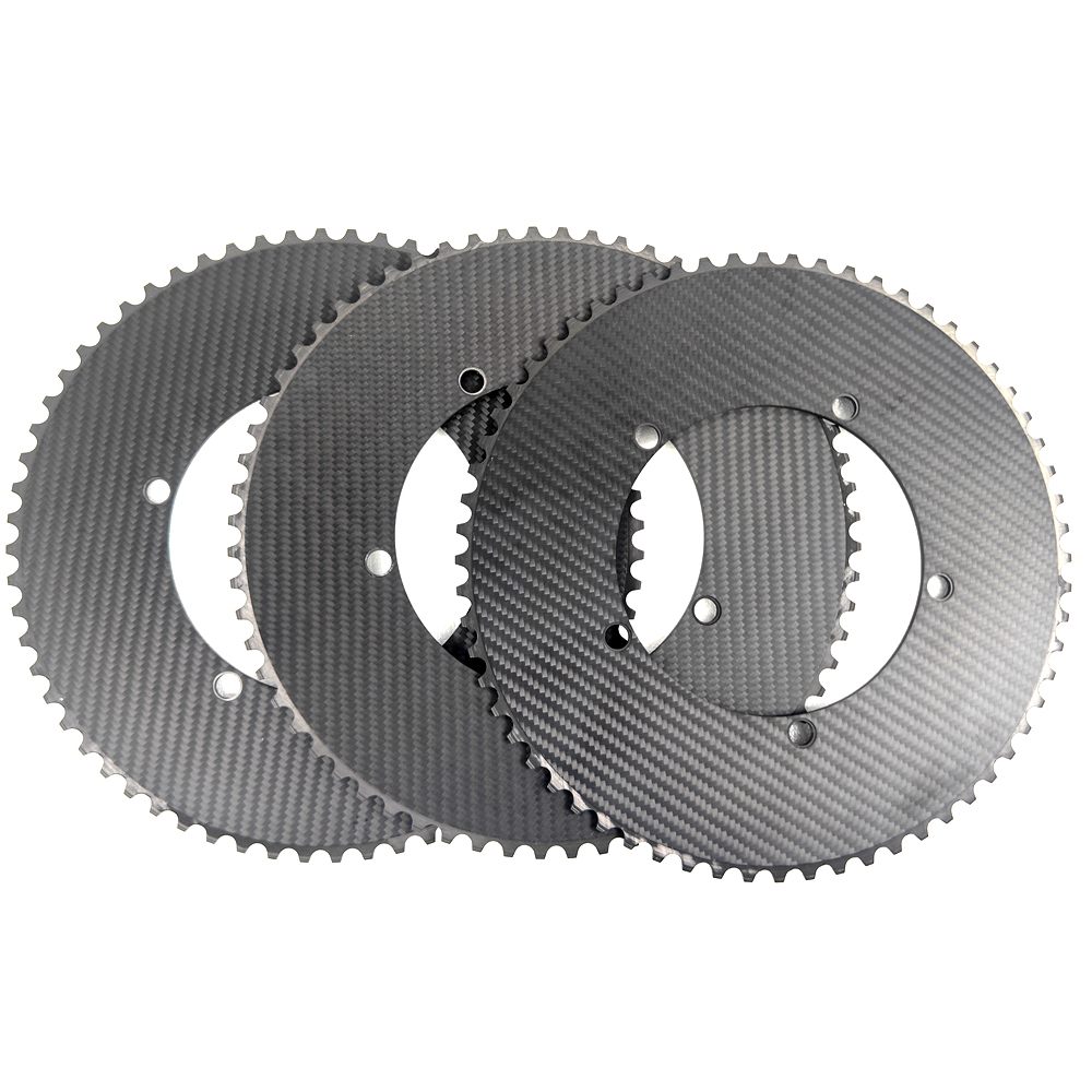 Track Carbon Chainring 144 BCD Single Speed Chainrings 49-64T Ultra-light 5 Bolts Crank Chain Wheel BIKEDOC