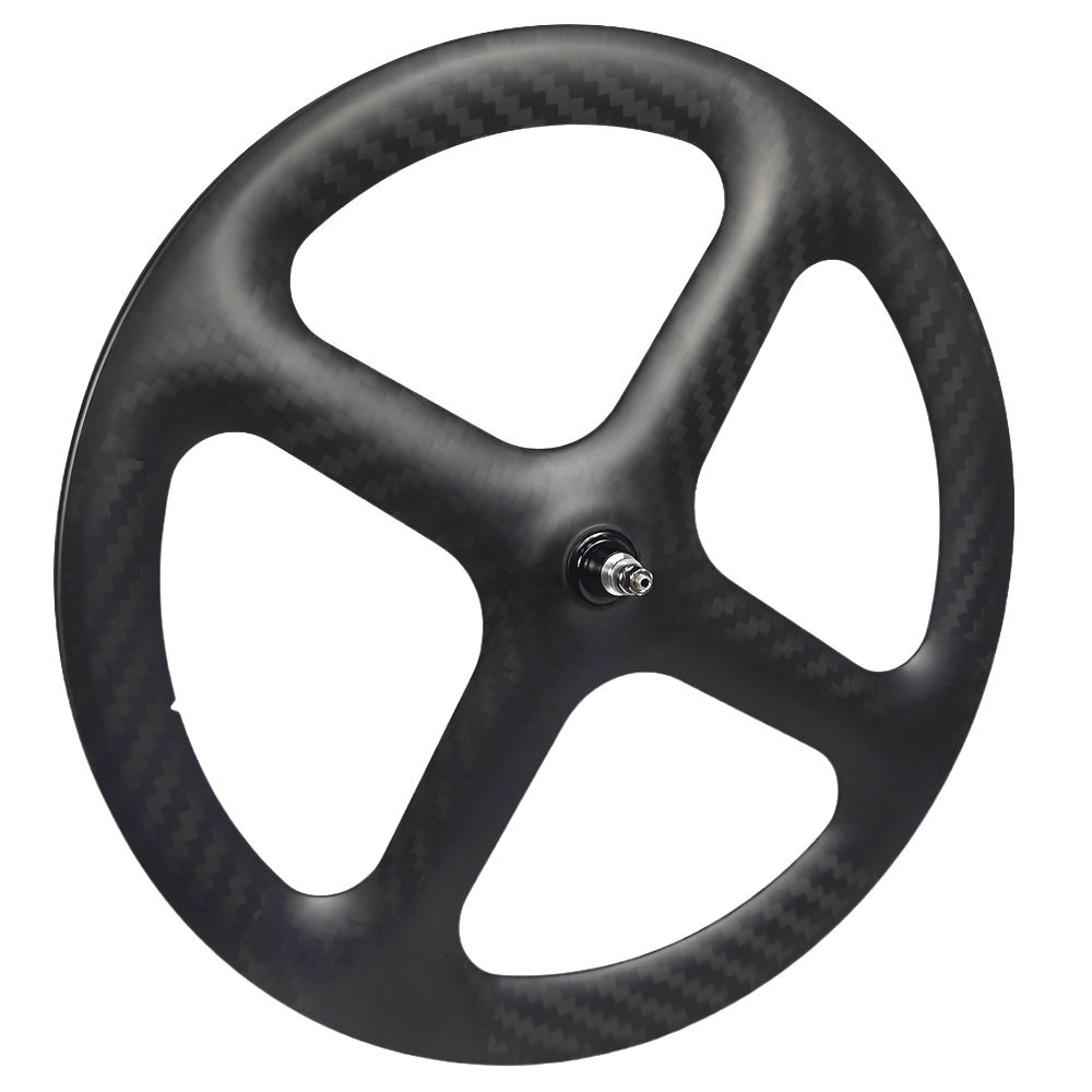 BIKEDOC 4 Spoke Carbon Track Wheel 700C Road Disc Bicycle Wheelset 25mm Wide Tubular And Tubeless Cycling