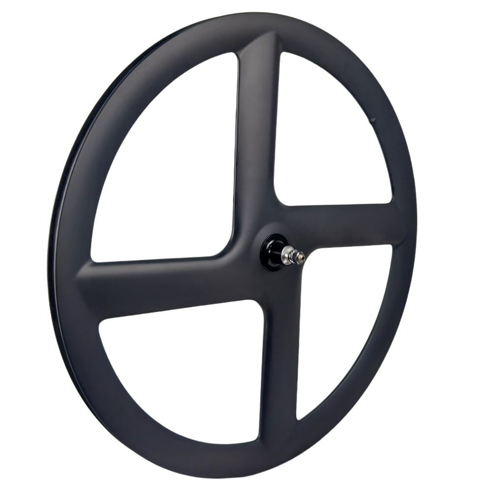 23mm Wide Track Carbon 4 Spoke Wheel Flip Flop 700C Tubular Clincher Four Spoke Bicycle Wheelset