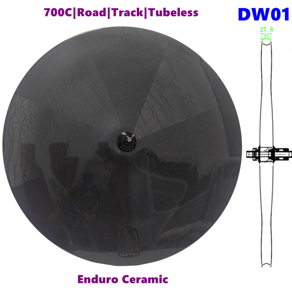 BIKEDOC 960g Cearmic Carbon Disc Wheel Fixed Gear 700C Carbon Disc Wheelset Road Bicycle Wheels Disk