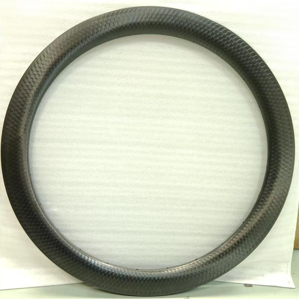 3155HK Carbon Road Disc Rim with Dragon-scale Surface Texture Tubeless Clincher Bicycle Gravel Rim set 700c