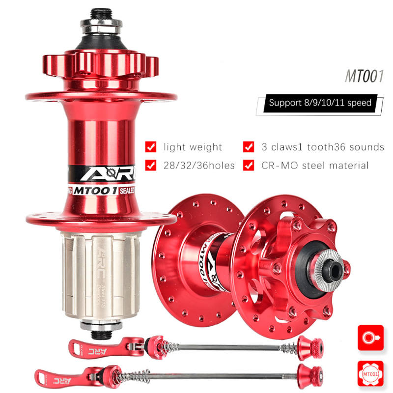 MT-001FA/RA 32 36 Holes Aluminum Alloy MTB Hub Red Cheap ARC Hubs Black  Mountain Disc Brake Bike Hub
