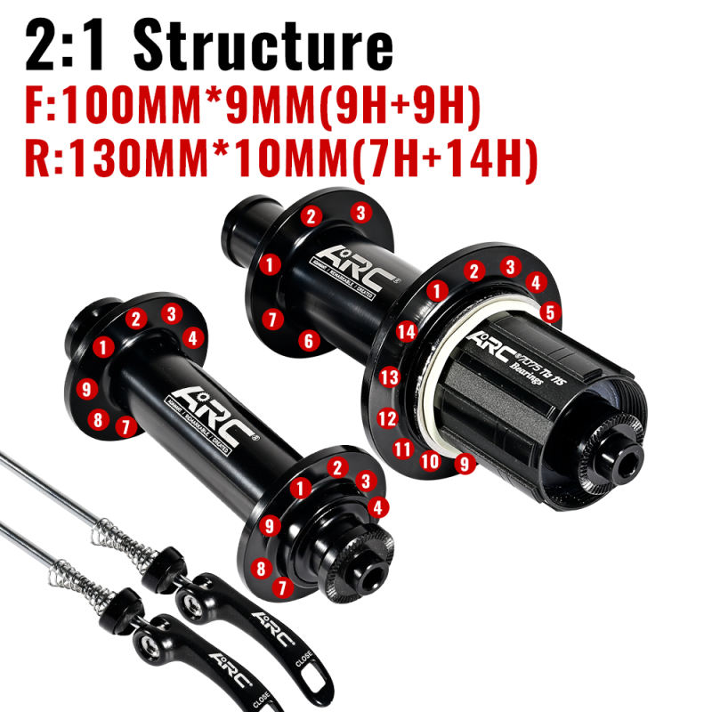 ARC RT010F/002R front and rear wheels Road bike hub ultralight sound