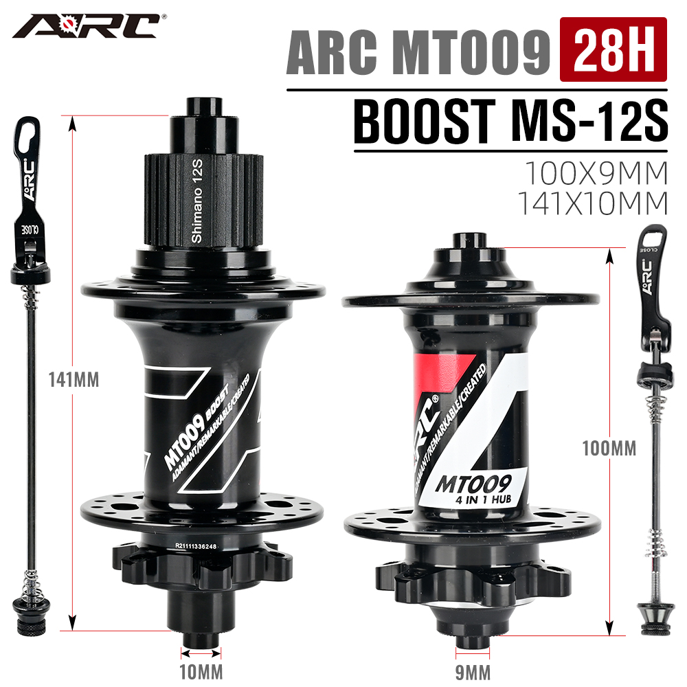 ARC MT009 BOOST Thru Bicycle Hubs MTB BIKE HUB Thru Axle 6 pawls 3