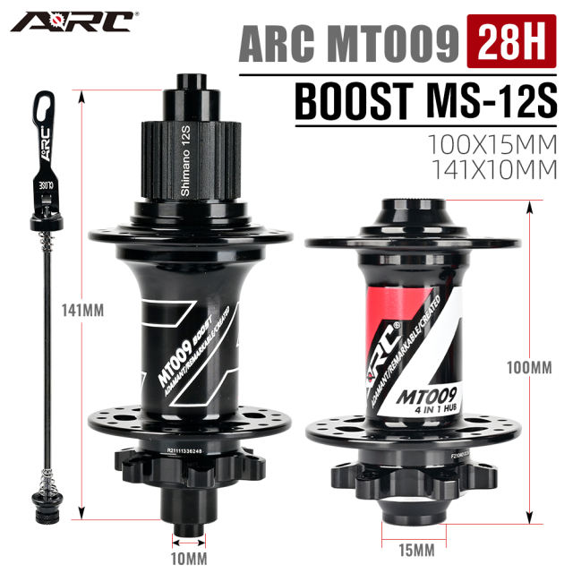 ARC MT009 BOOST Thru Bicycle Hubs MTB BIKE HUB Thru Axle 6 pawls 3