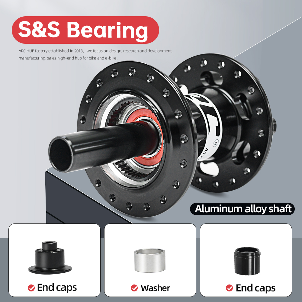 ARC MT-007F/R 28H/32H/36H Mountain Bike Hub Aluminum alloy Front 9x100 15x100 Rear 10x135 12x142 MTB Bicycle Hub Shimano 8 9 10 11 Speed