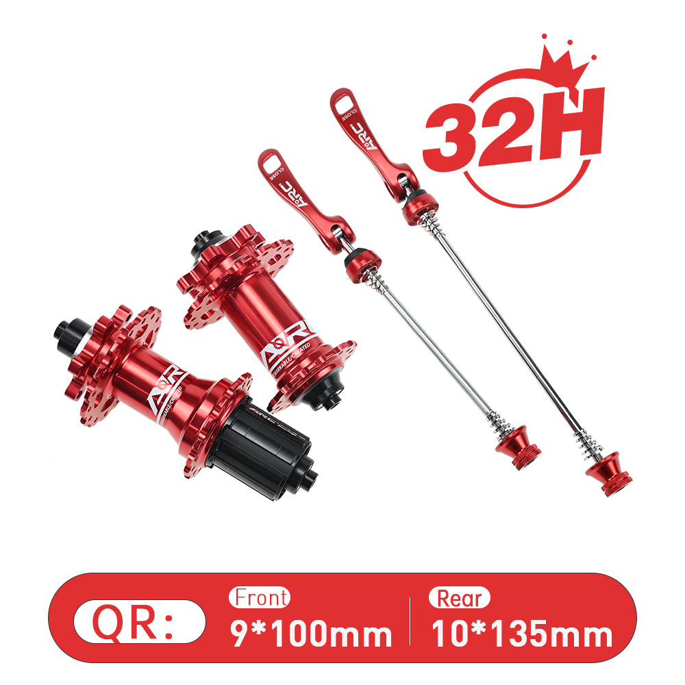 ARC Bicycle Hubs MT-006F/R Sealed Bearing MTB Mountain Bike Hubs Quick Release 32/28/36Holes Disc Brake QR 4 Bearings 8 9 10 11 12 Speed