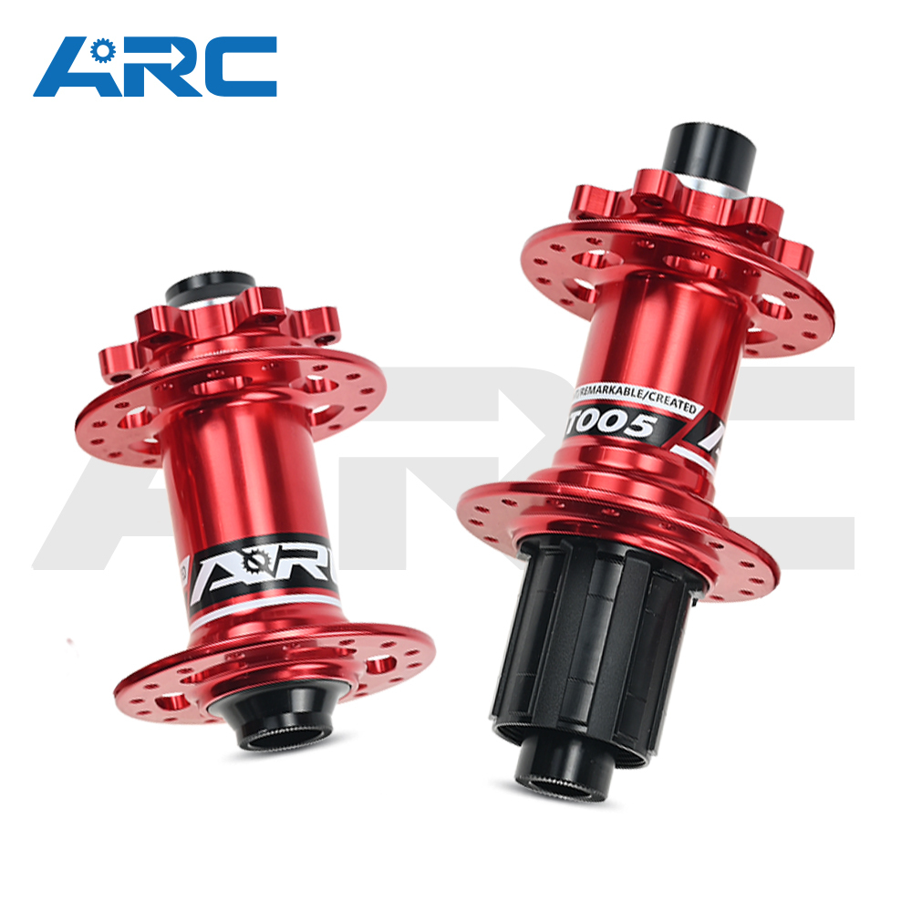 ARC MT-005F/R 32 Holes Skewer Hub Parts Disc Brake MTB Hub Black/Red Aluminum Mountain Bike Hubs