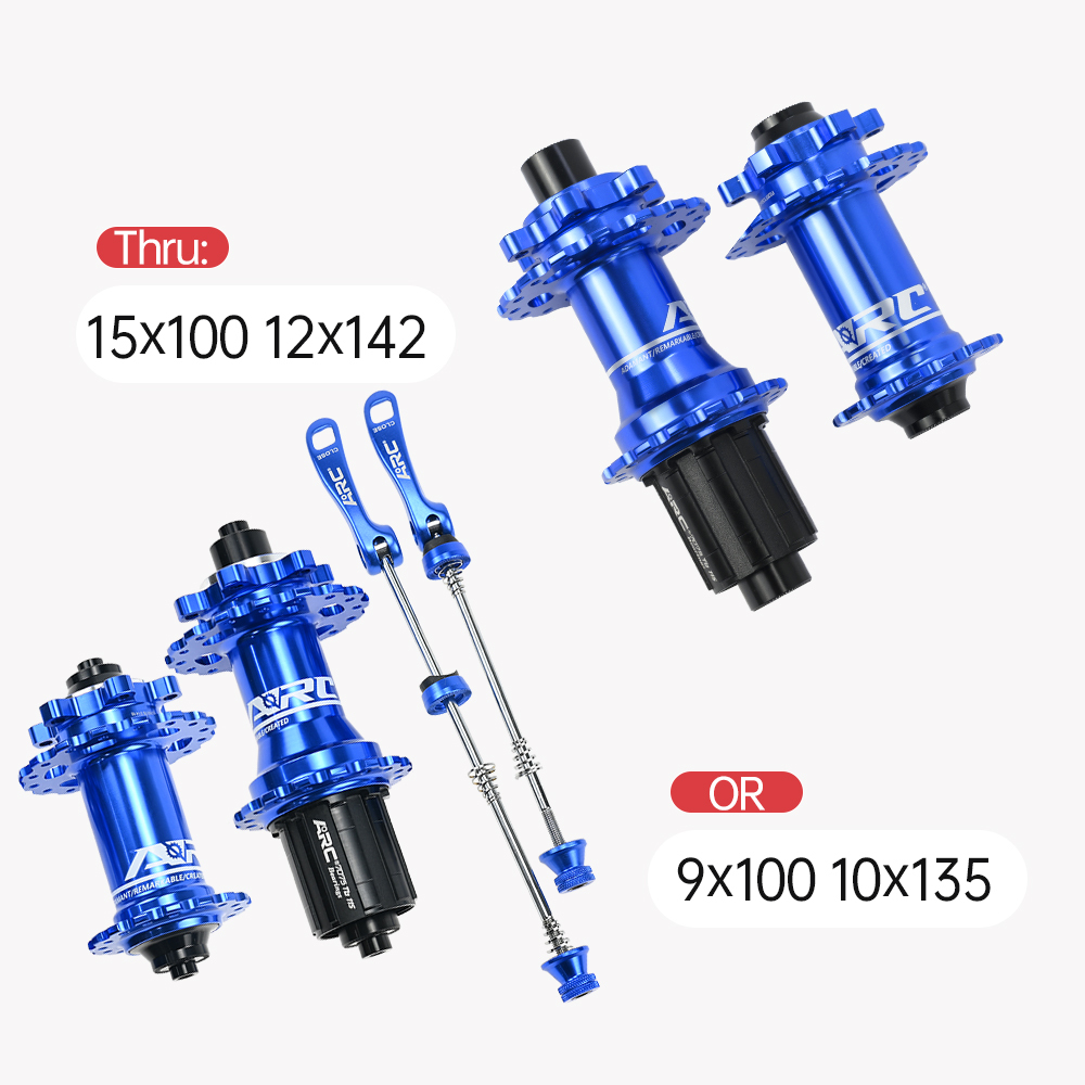 ARC Bicycle Hubs MT-006F/R Sealed Bearing MTB Mountain Bike Hubs Quick Release 32/28/36Holes Disc Brake QR 4 Bearings 8 9 10 11 12 Speed