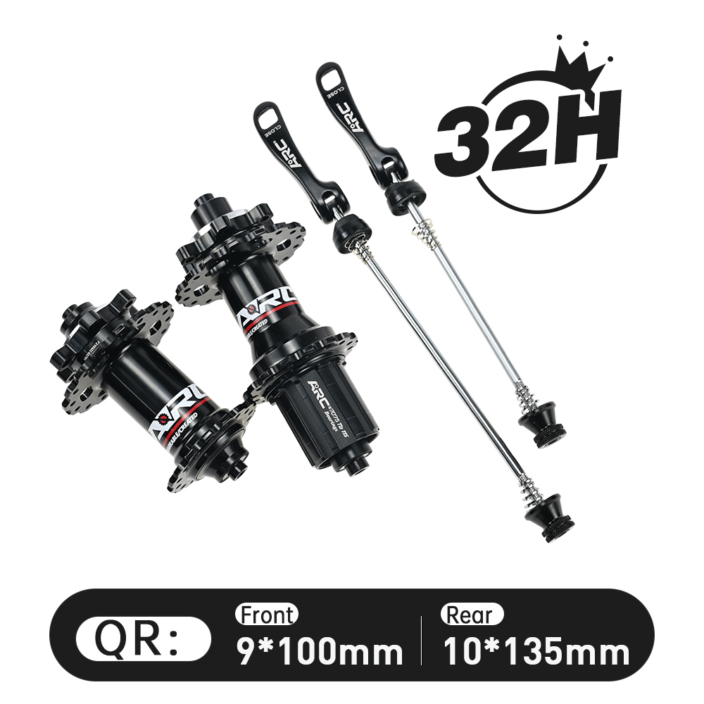 ARC Bicycle Hubs MT-006F/R Sealed Bearing MTB Mountain Bike Hubs Quick Release 32/28/36Holes Disc Brake QR 4 Bearings 8 9 10 11 12 Speed