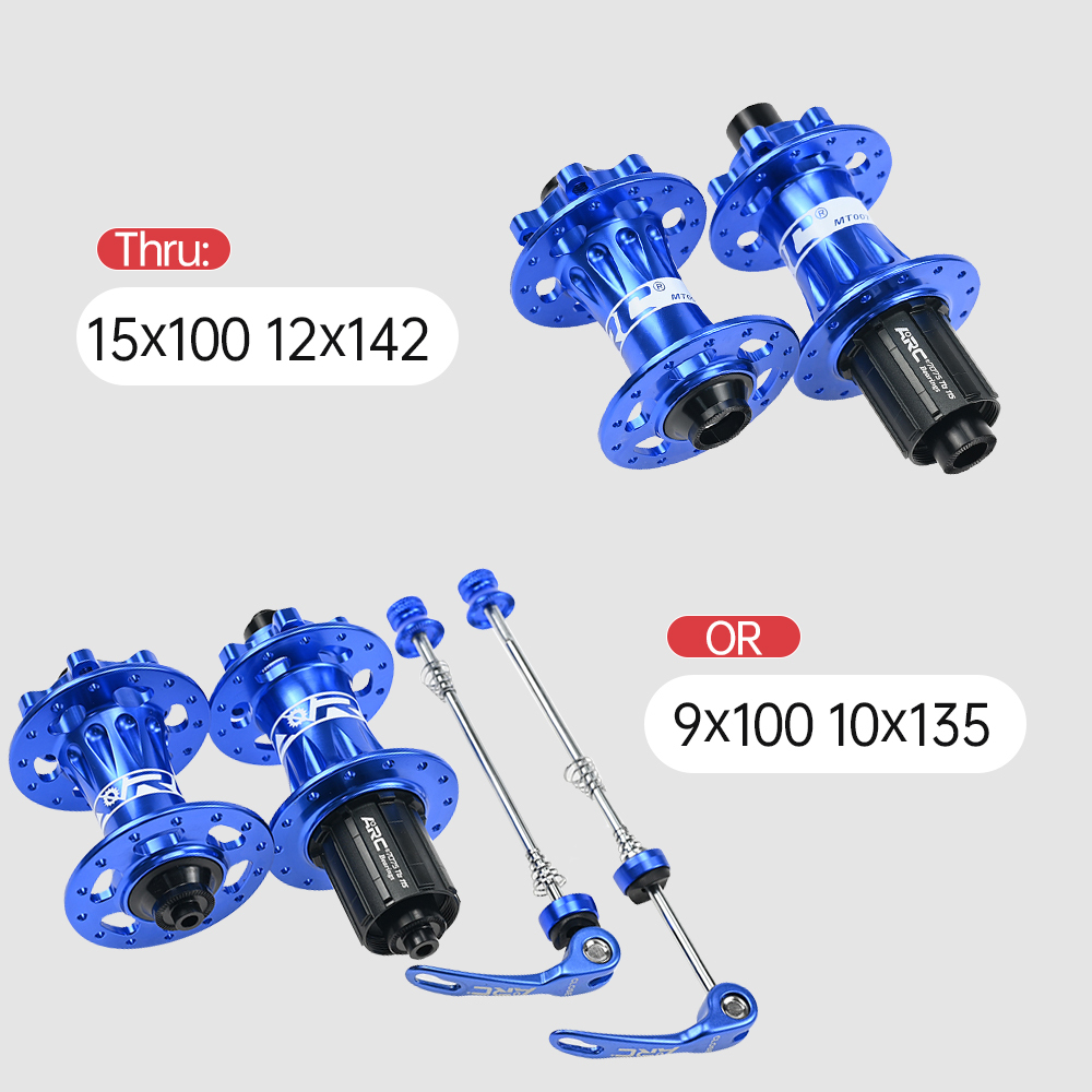 ARC MT-007F/R 28H/32H/36H Mountain Bike Hub Aluminum alloy Front 9x100 15x100 Rear 10x135 12x142 MTB Bicycle Hub Shimano 8 9 10 11 Speed