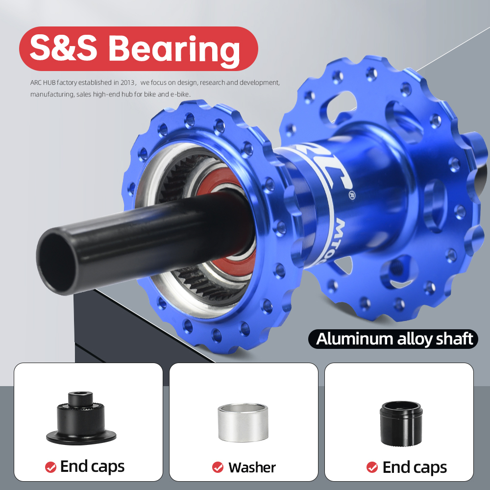 ARC Bicycle Hubs MT-006F/R Sealed Bearing MTB Mountain Bike Hubs Quick Release 32/28/36Holes Disc Brake QR 4 Bearings 8 9 10 11 12 Speed