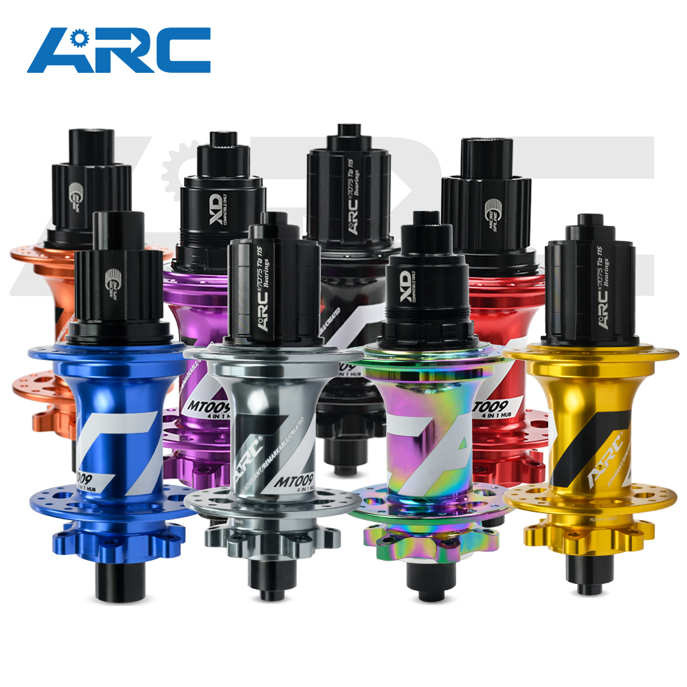 ARC MT009F/R NEWEST 32 Holes Multicolor MTB Hub 6 Pawls 3 Teeth 114 Clicks Bike Bicycle Hub K7 12 Speed Bearing Hub With HG MS Sram XD 12V
