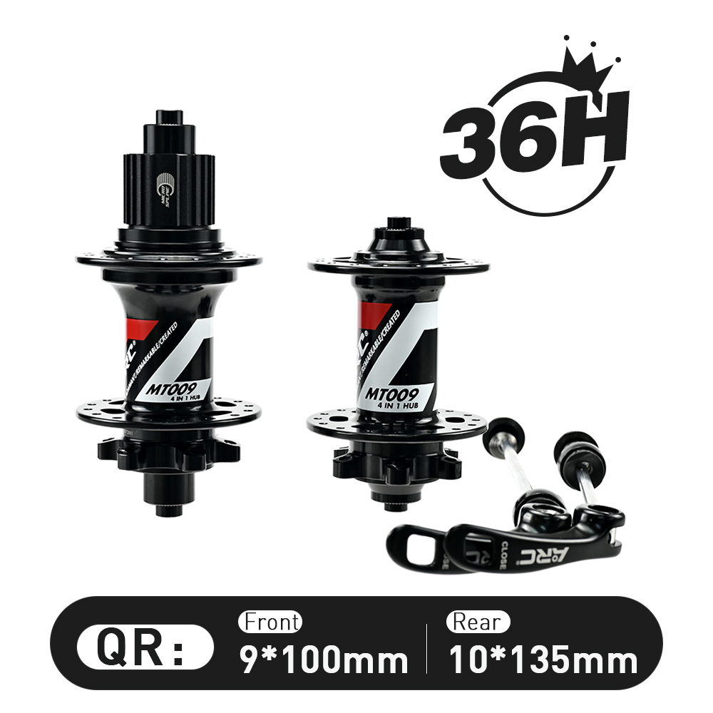 ARC Best Sale MT009F/R MTB Hub 28H / 32H / 36H Black Color BIke Bicycle Hub Micro Spline Front Hub 9x100 15x100 Rear Hub 10x135 12x142 Shimano 8-12V / XDR 12V