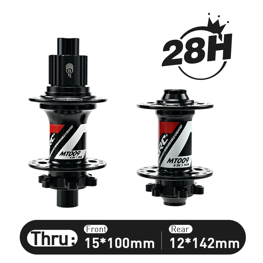 ARC Best Sale MT009F/R MTB Hub 28H / 32H / 36H Black Color BIke Bicycle Hub Micro Spline Front Hub 9x100 10x135 Rear Hub 10x135 12x142 Shimano 8-12V / XDR 12V