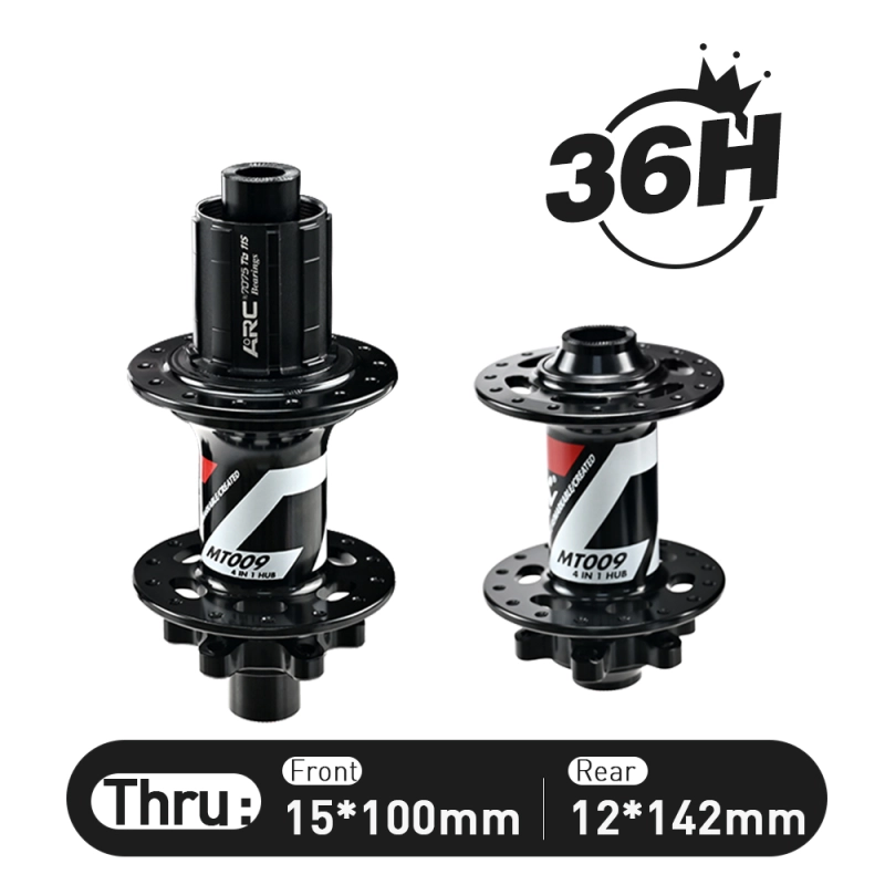 ARC Best Sale MT009F/R MTB Hub 28H / 32H / 36H Black Color BIke Bicycle Hub Micro Spline Front Hub 9x100 15x100 Rear Hub 10x135 12x142 Shimano 8-12V / XDR 12V