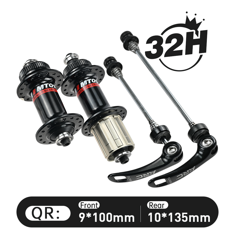 ARC MT-018F/R Mountain Bike Hub Center Lock 4 Sealed Bearing Hub 9x100mm 10x135mm CR-MO Steel Freehub Body Compatible HG 8 9 10 11 Speed