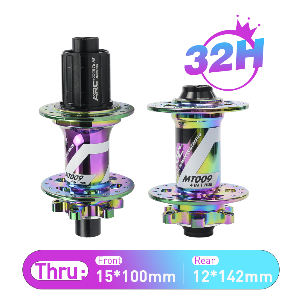 ARC MT009F/R NEWEST 32 Holes Multicolor MTB Hub 6 Pawls 3 Teeth 114 Clicks Bike Bicycle Hub K7 12 Speed Bearing Hub With HG MS Sram XD 12V