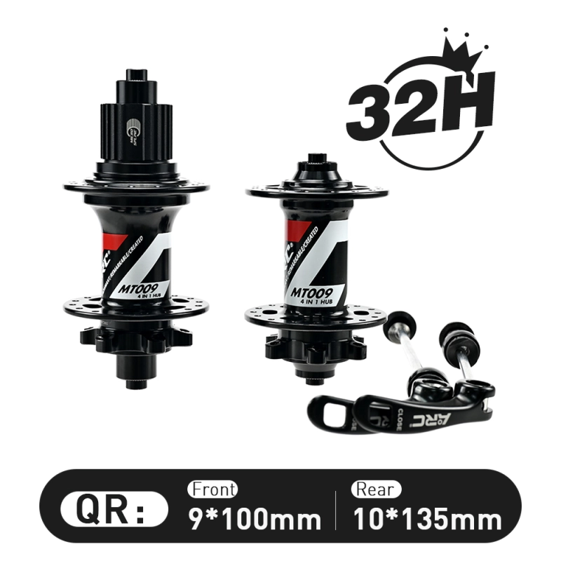 ARC Best Sale MT009F/R MTB Hub 28H / 32H / 36H Black Color BIke Bicycle Hub Micro Spline Front Hub 9x100 15x100 Rear Hub 10x135 12x142 Shimano 8-12V / XDR 12V