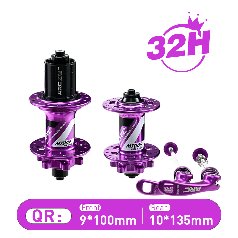 ARC MT009F/R NEWEST 32 Holes Multicolor MTB Hub 6 Pawls 3 Teeth 114 Clicks Bike Bicycle Hub K7 12 Speed Bearing Hub With HG MS Sram XD 12V