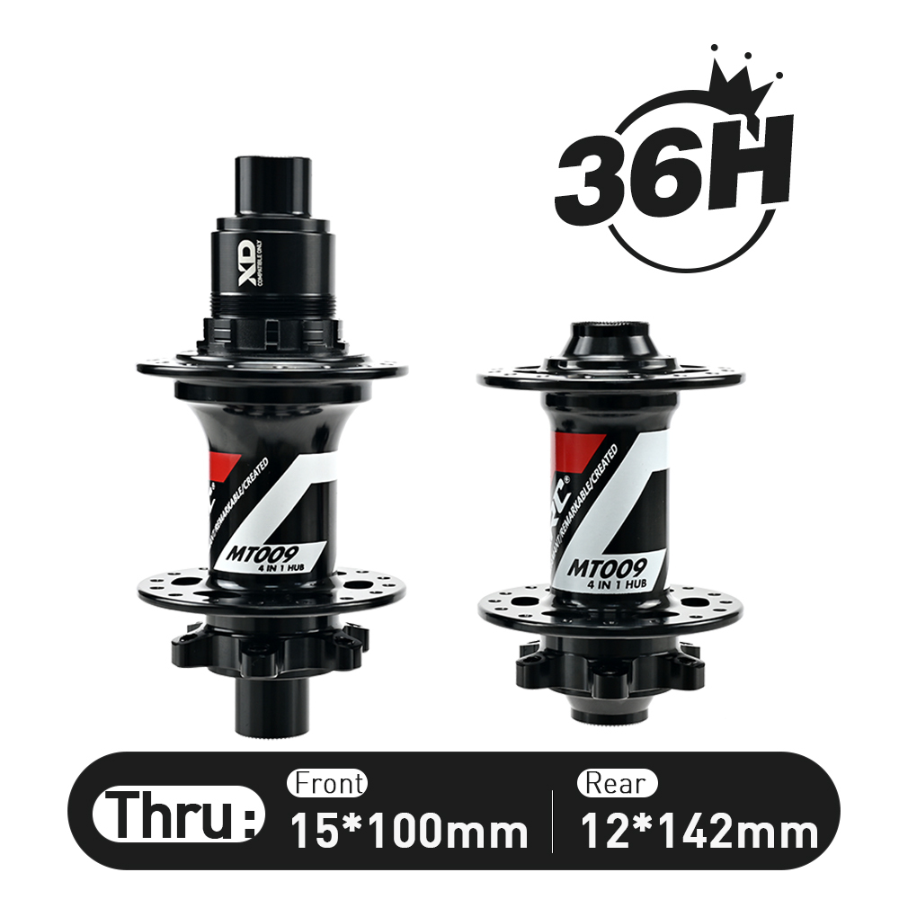 ARC Best Sale MT009F/R MTB Hub 28H / 32H / 36H Black Color BIke Bicycle Hub Micro Spline Front Hub 9x100 15x100 Rear Hub 10x135 12x142 Shimano 8-12V / XDR 12V