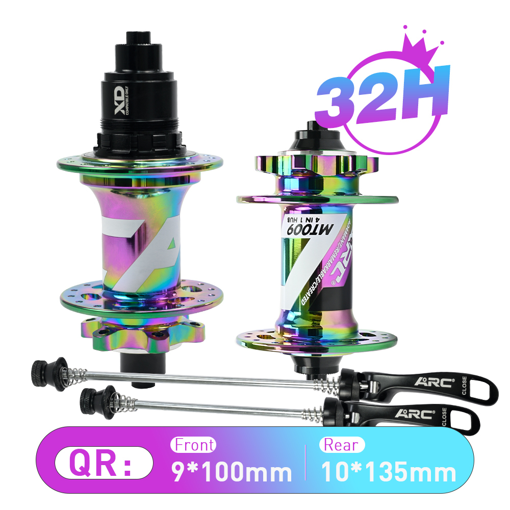 ARC MT009F/R NEWEST 32 Holes Multicolor MTB Hub 6 Pawls 3 Teeth 114 Clicks Bike Bicycle Hub K7 12 Speed Bearing Hub With HG MS Sram XD 12V
