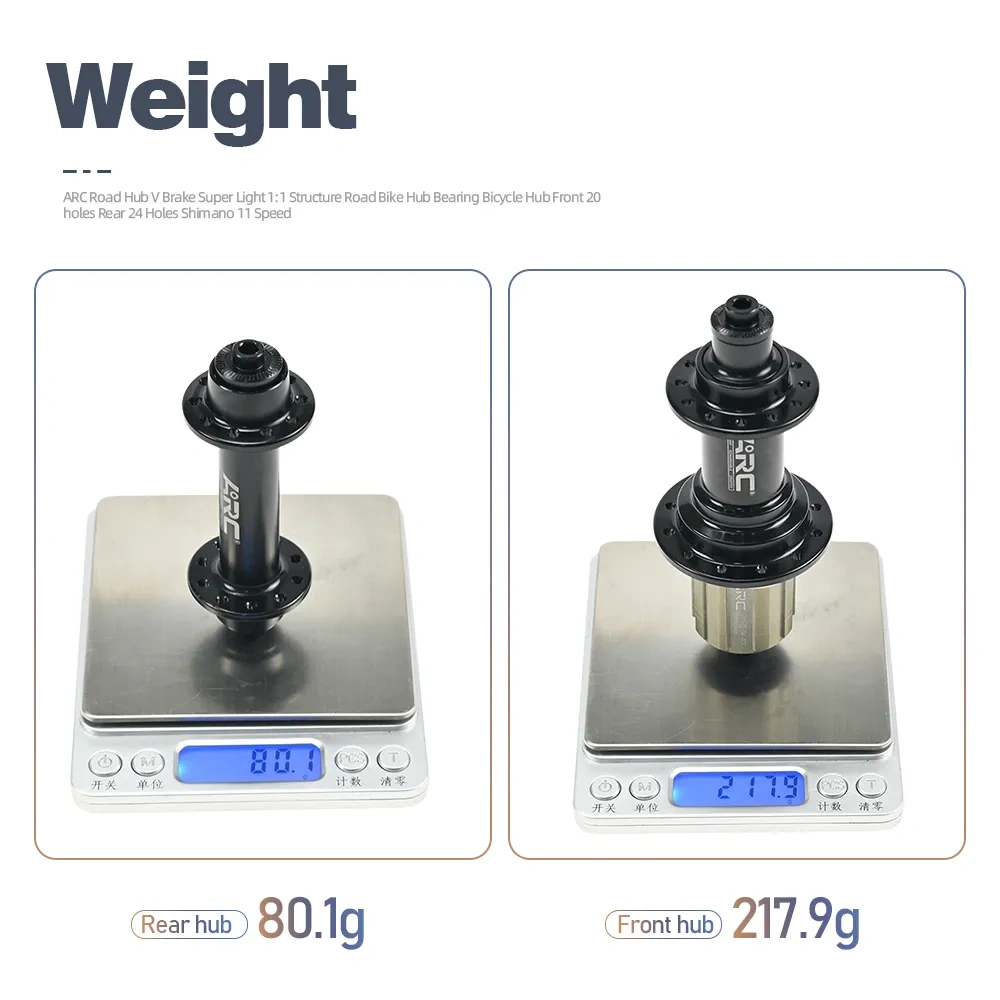 ARC 280g Road Hub 4 pawls 48 clicks V brake Bicycle Hub Front 100mm Rear 130mm Aluminum Alloy Road Bike Hub HG 8 9 10 11 S