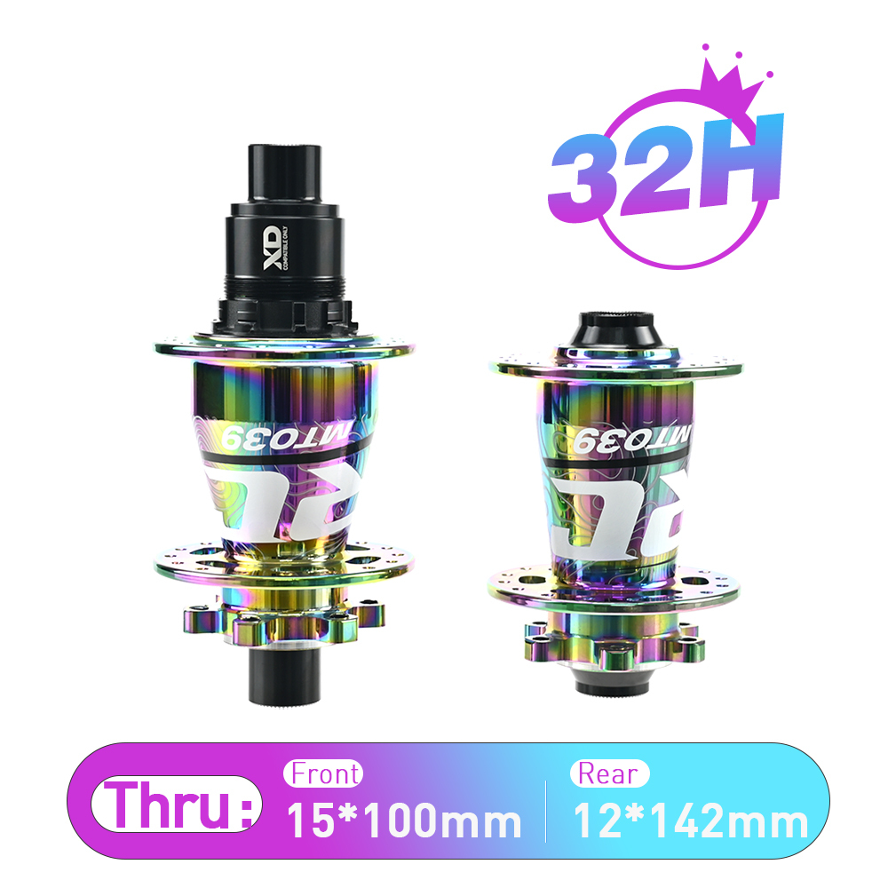 Arc MT-039F/R rainbow color MTB Bicycle Hub Front Hub Rear Hub 6 pawl 114 Clicks Bicycle Bearings Hub for HG 11V Sram XD GX NX SX 8 9 10 11 12 Speed