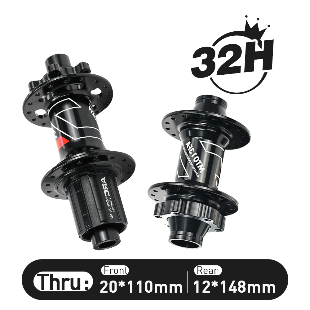 ARC MT-013FA Micro Spline 32H Downhill Bike / MTB Boost Hub Front 20x110 Rear 12x142 12x148 Cube With HG Freehub / Sram XDR 12 Speed