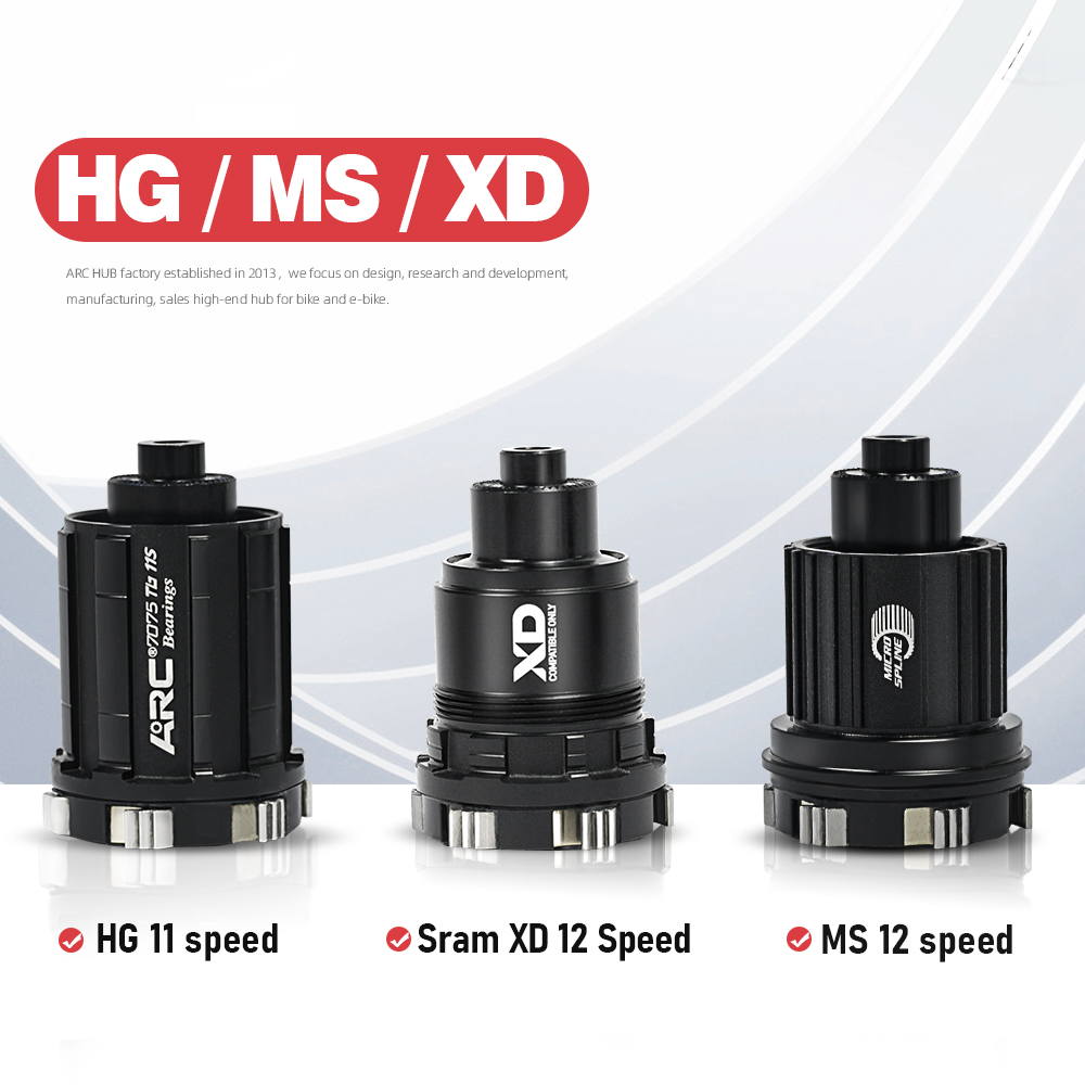 Arc MT-039F/R rainbow color MTB Bicycle Hub Front Hub Rear Hub 6 pawl 114 Clicks Bicycle Bearings Hub for HG 11V Sram XD GX NX SX 8 9 10 11 12 Speed