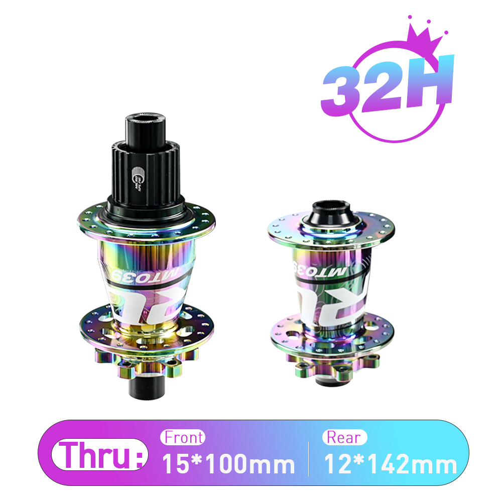 Arc MT-039F/R rainbow color MTB Bicycle Hub Front Hub Rear Hub 6 pawl 114 Clicks Bicycle Bearings Hub for HG 11V Sram XD GX NX SX 8 9 10 11 12 Speed