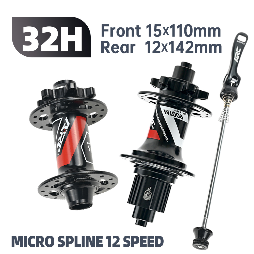 ARC MT009 BOOST Thru Bicycle Hubs MTB BIKE HUB Thru Axle 6 pawls 3 teeth 114 clicks Sealed Bearing 32 Hole 8 9 10 11 12 MS XD/XDR 12Speed