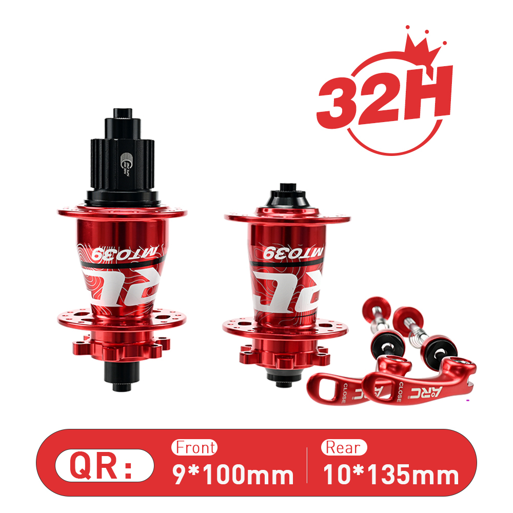 ARC MT-039F/R 6 Pawls Mountain Bike Hub 32 Hole Bike Bearing Hub Compatible With Shimano 8 9 10 11 Speed / Micro Spline / Sram XD 12 Speed