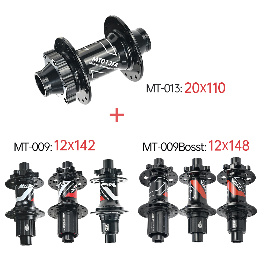 ARC MT-013FA Micro Spline 32H Downhill Bike / MTB Boost Hub Front 20x110 Rear 12x142 12x148 Cube With HG Freehub / Sram XDR 12 Speed