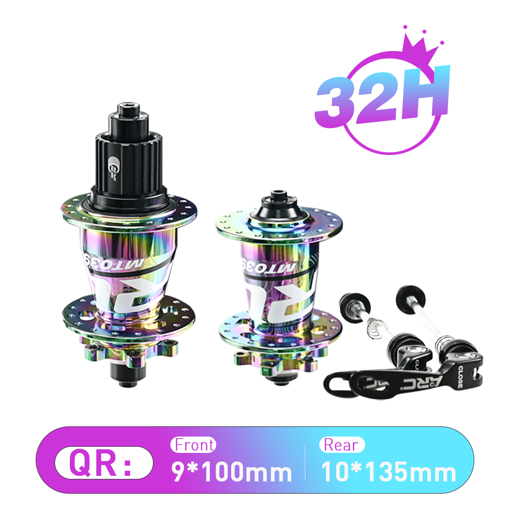 Arc MT-039F/R rainbow color MTB Bicycle Hub Front Hub Rear Hub 6 pawl 114 Clicks Bicycle Bearings Hub for HG 11V Sram XD GX NX SX 8 9 10 11 12 Speed