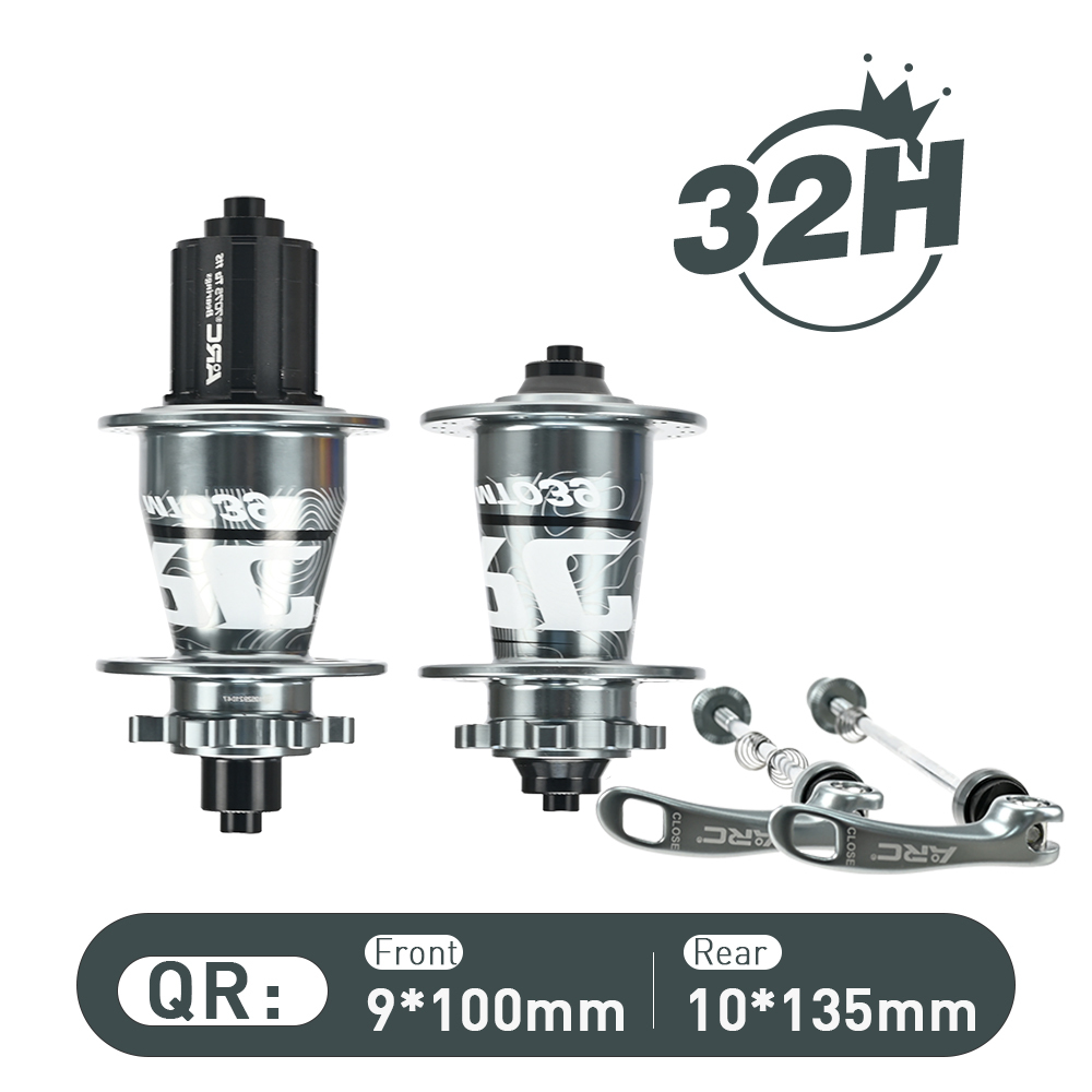 ARC MT-039F/R 6 Pawls Mountain Bike Hub 32 Hole Bike Bearing Hub Compatible With Shimano 8 9 10 11 Speed / Micro Spline / Sram XD 12 Speed