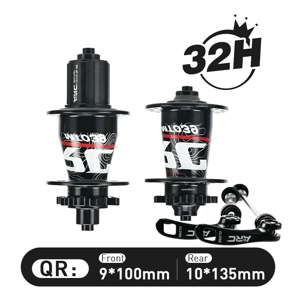 ARC MT-039F/R 6 Pawls Mountain Bike Hub 32 Hole Bike Bearing Hub Compatible With Shimano 8 9 10 11 Speed / Micro Spline / Sram XD 12 Speed