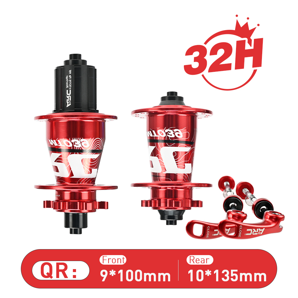 ARC MT-039F/R 6 Pawls Mountain Bike Hub 32 Hole Bike Bearing Hub Compatible With Shimano 8 9 10 11 Speed / Micro Spline / Sram XD 12 Speed