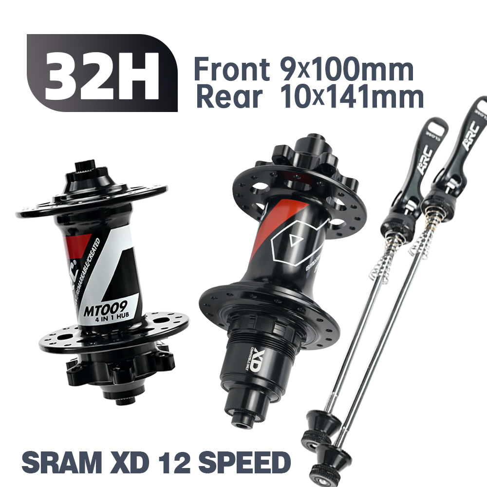 ARC MT009 BOOST Thru Bicycle Hubs MTB BIKE HUB Thru Axle 6 pawls 3 teeth 114 clicks Sealed Bearing 32 Hole 8 9 10 11 12 MS XD/XDR 12Speed