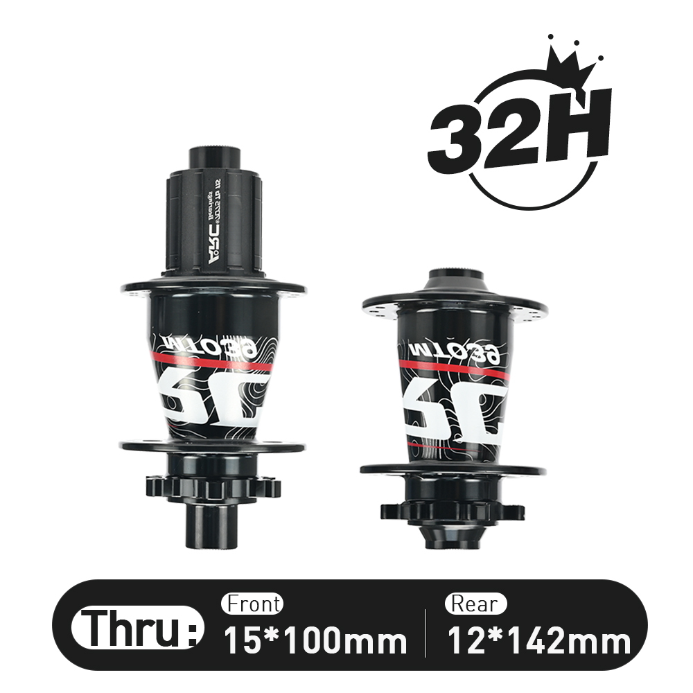 ARC MT-039F/R 6 Pawls Mountain Bike Hub 32 Hole Bike Bearing Hub Compatible With Shimano 8 9 10 11 Speed / Micro Spline / Sram XD 12 Speed