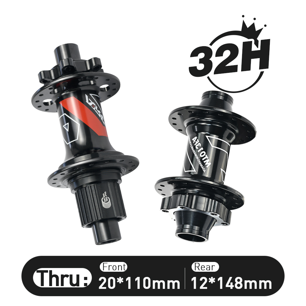 ARC MT-013FA Micro Spline 32H Downhill Bike / MTB Boost Hub Front 20x110 Rear 12x142 12x148 Cube With HG Freehub / Sram XDR 12 Speed