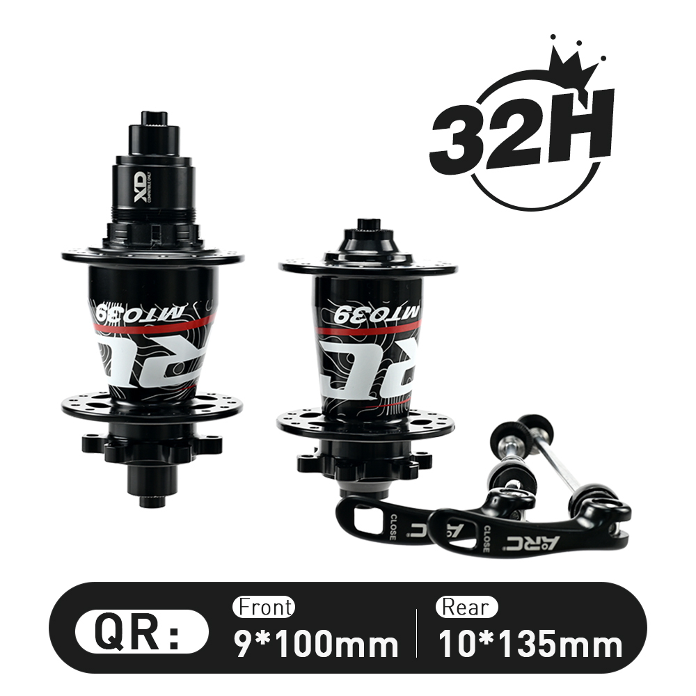 ARC MT-039F/R 6 Pawls Mountain Bike Hub 32 Hole Bike Bearing Hub Compatible With Shimano 8 9 10 11 Speed / Micro Spline / Sram XD 12 Speed