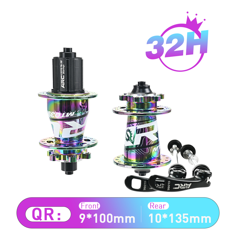 Arc MT-039F/R rainbow color MTB Bicycle Hub Front Hub Rear Hub 6 pawl 114 Clicks Bicycle Bearings Hub for HG 11V Sram XD GX NX SX 8 9 10 11 12 Speed