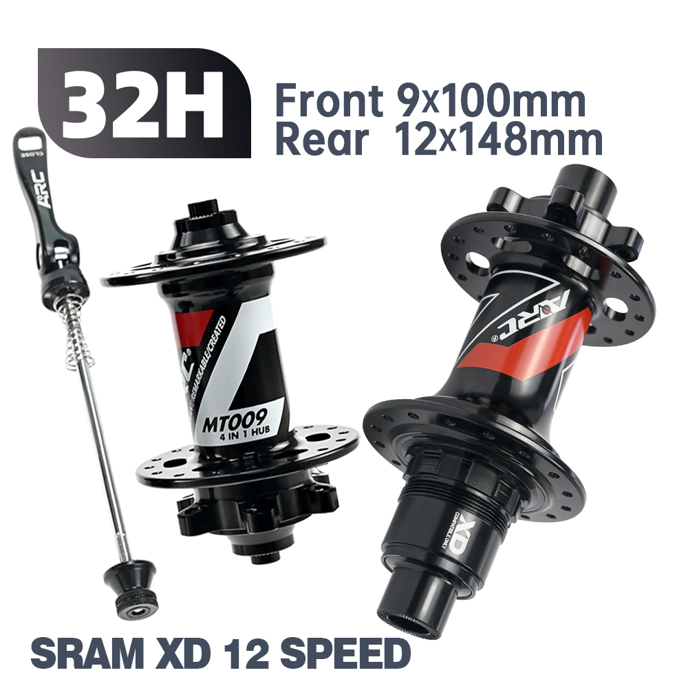 ARC MT009 BOOST Thru Bicycle Hubs MTB BIKE HUB Thru Axle 6 pawls 3 teeth 114 clicks Sealed Bearing 32 Hole 8 9 10 11 12 MS XD/XDR 12Speed