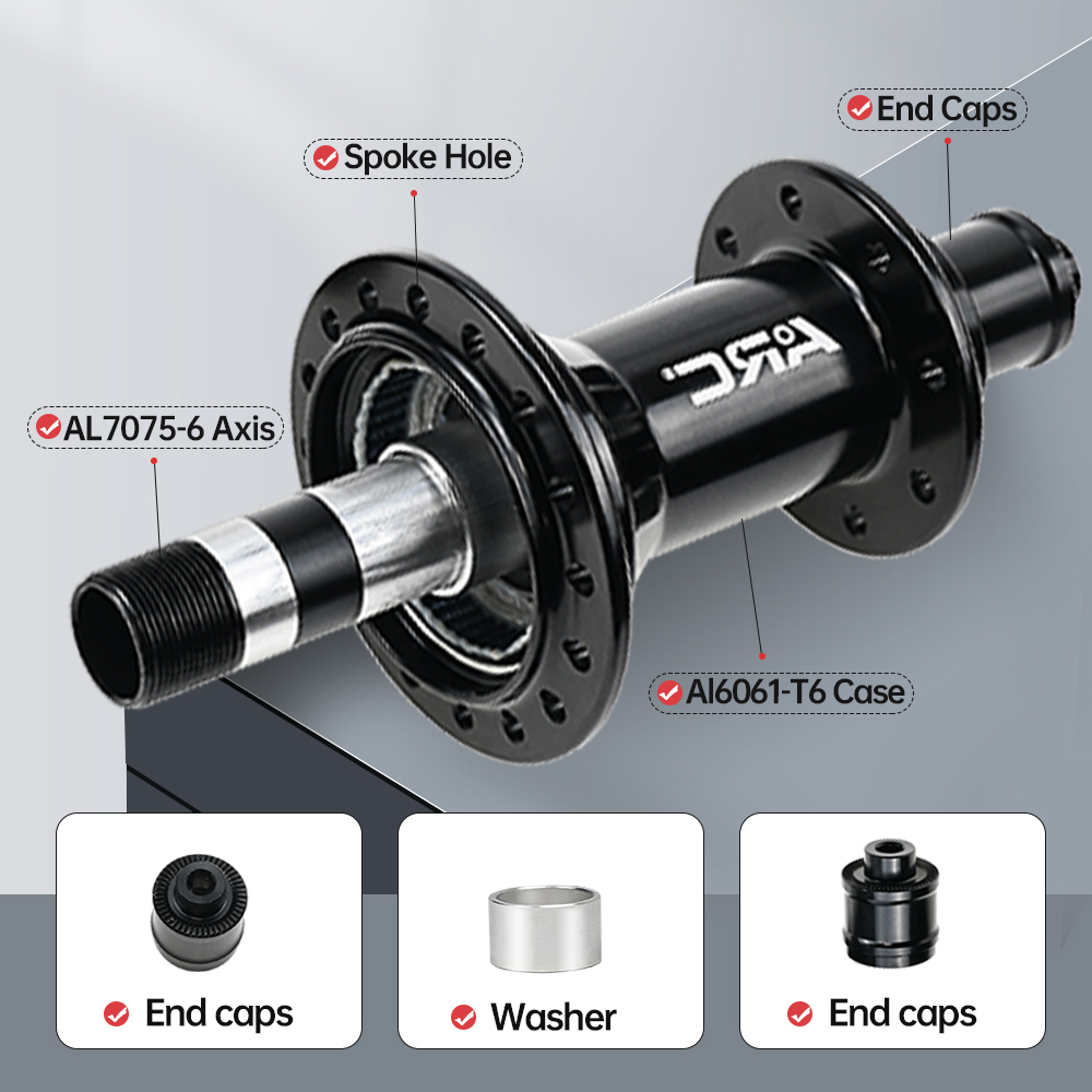 ARC RT-002FA/RC front and rear wheels Road bike hub ultra-light sound big 20/24 hole bearing NBK Palin folding bike 244g/pair 11S