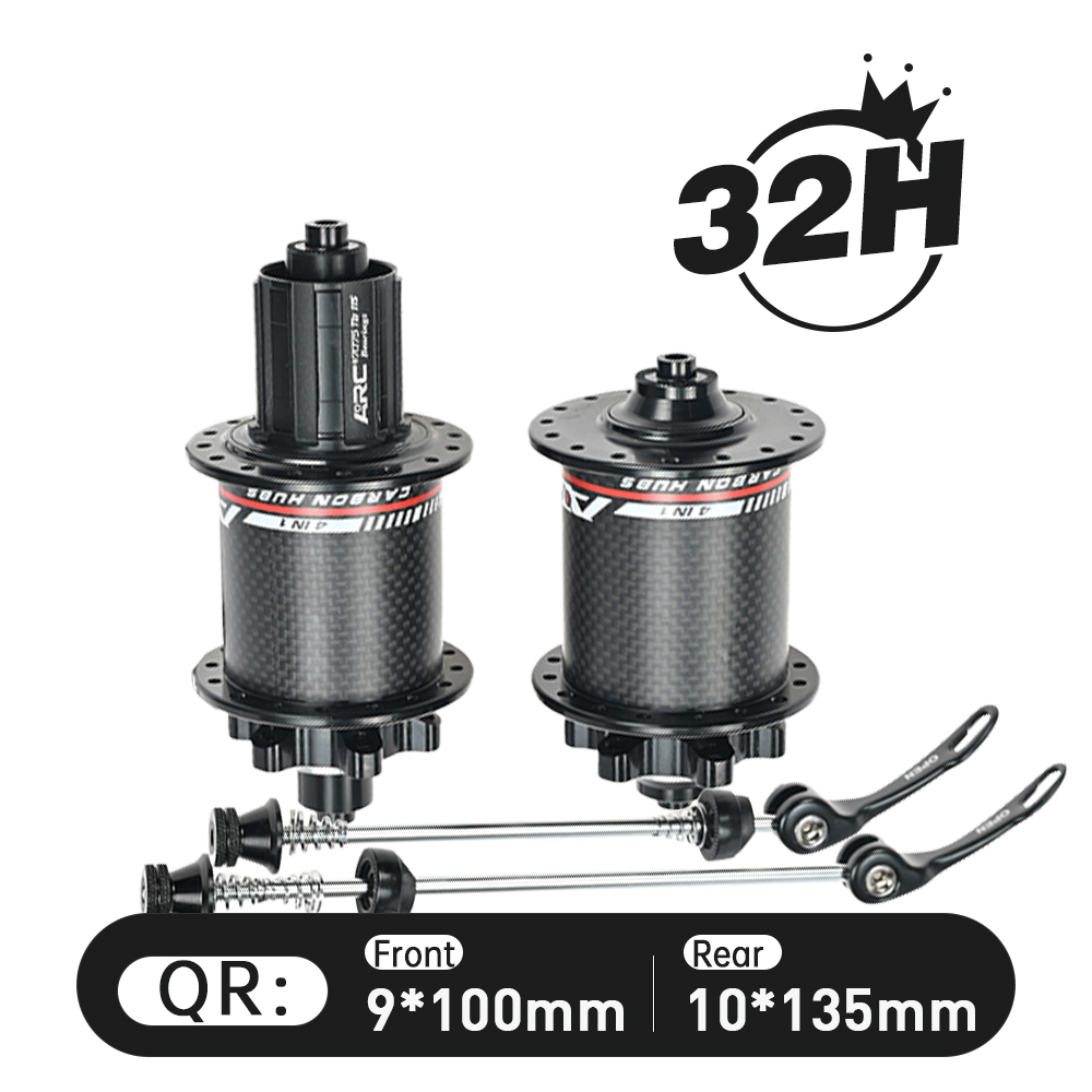 ARC MT-010F/RCB PRO MTB Hub Bicycle Hub Carbon Fiber Mountain Bike Hubs 4 Sealed Bearing 6 Pawls 114 Click For HG 8 9 10 11 Sram XD MS 12 Speed