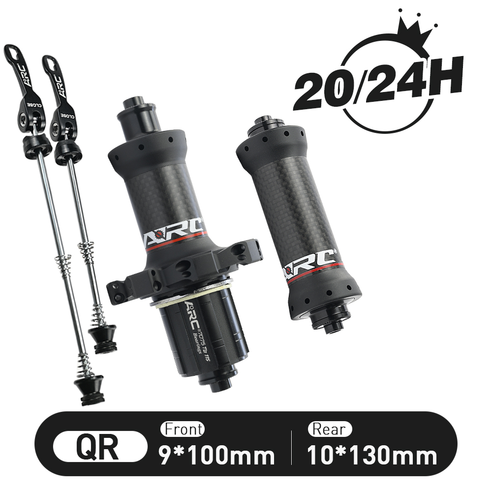 ARC RT-025F/RCB Road Bike Carbon Fiber Hub 6 Palws 72 ring/sound Quick Release Straight Pull 20/24 hole ultra light V brake 8 9 10 11 speed SramXD12S