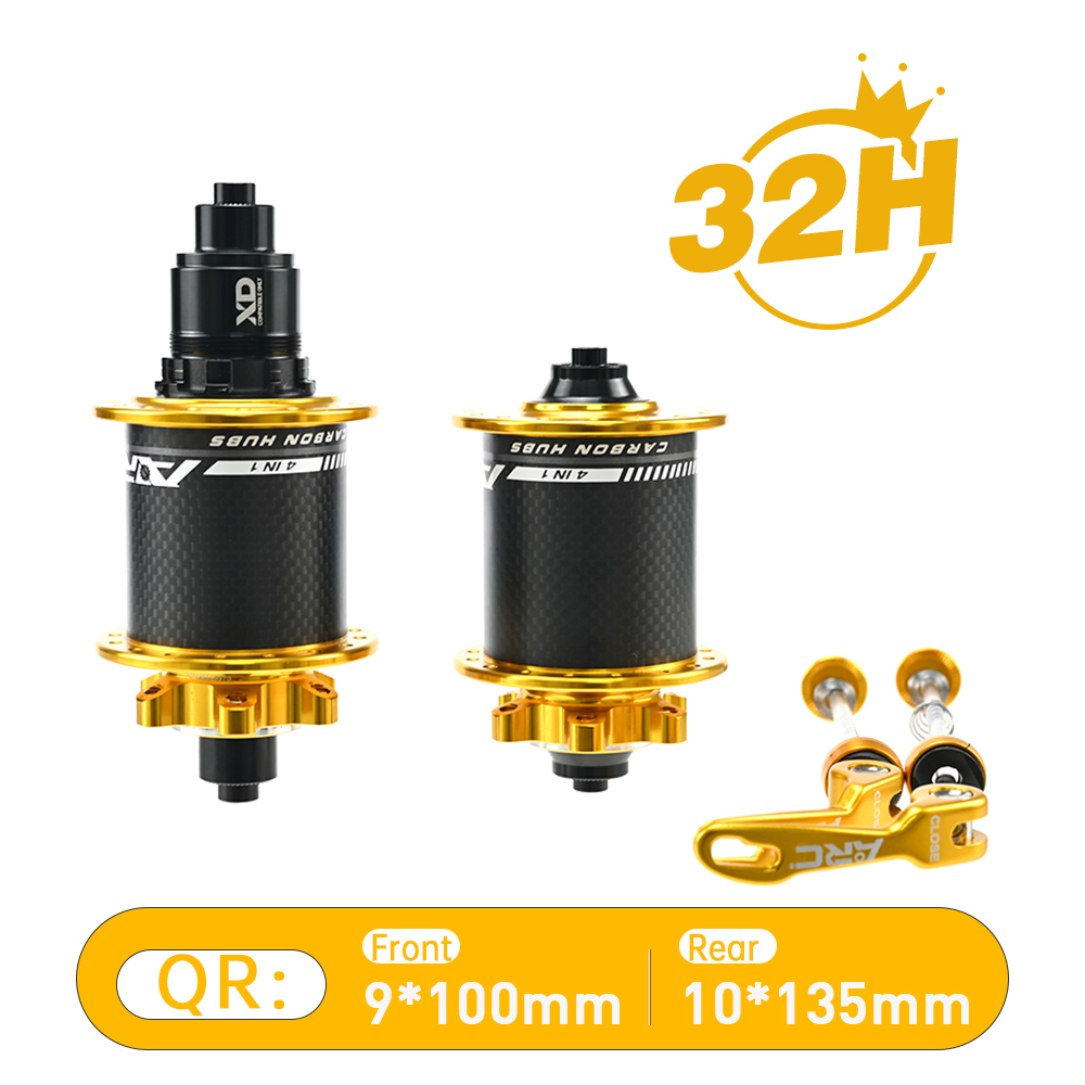 ARC MT-010F/RCB PRO MTB Hub Bicycle Hub Carbon Fiber Mountain Bike Hubs 4 Sealed Bearing 6 Pawls 114 Click For HG 8 9 10 11 Sram XD MS 12 Speed