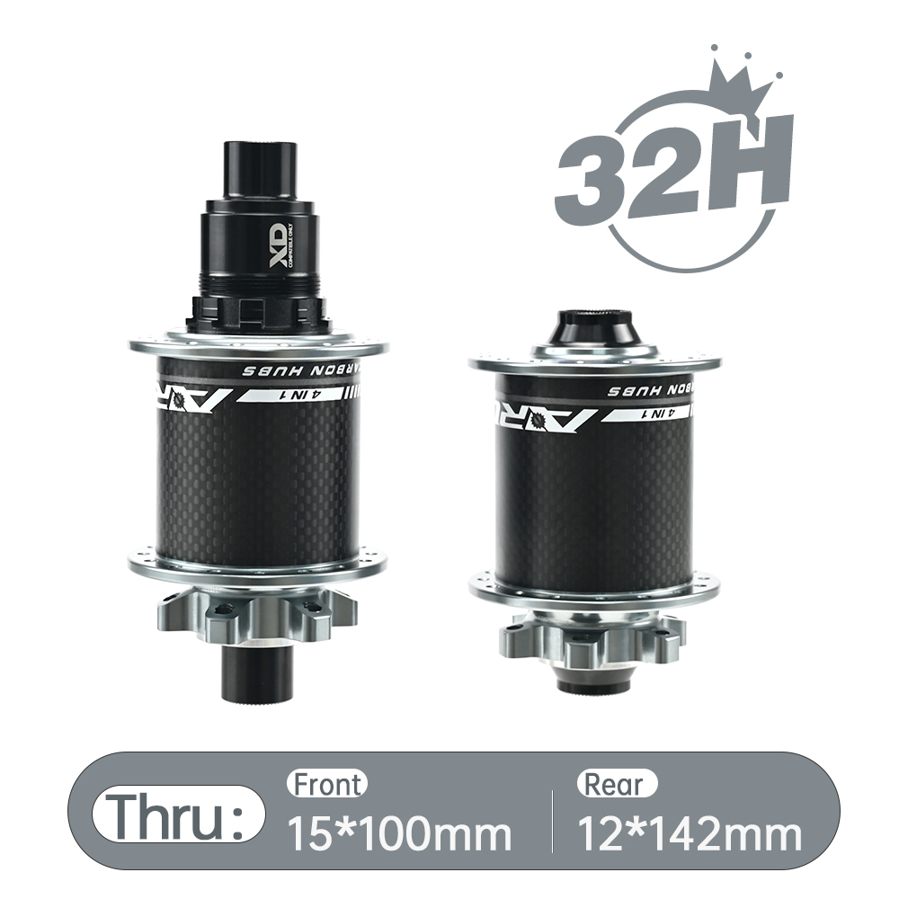ARC MT-010F/RCB PRO MTB Hub Bicycle Hub Carbon Fiber Mountain Bike Hubs 4 Sealed Bearing 6 Pawls 114 Click For HG 8 9 10 11 Sram XD MS 12 Speed